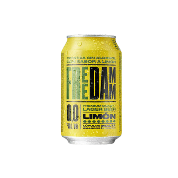 cerveza free damm limon lata